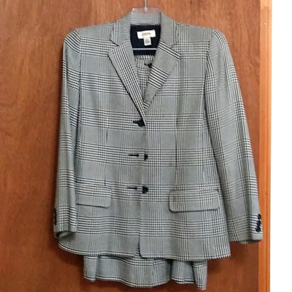 Dark and white business or office suit